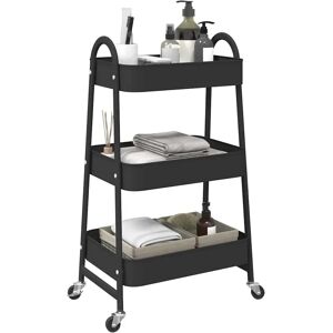 vidaXL Storage Trolley 3-Tier Steel - Storage Trolley vidaXL Storage Trolley 3-Tier Steel - Storage Trolley