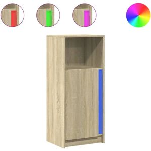 vidaXL Sonoma Eiche LED Sideboard - Wohnzimmer Schrank vidaXL Sonoma Eiche LED Sideboard - Wohnzimmer Schrank