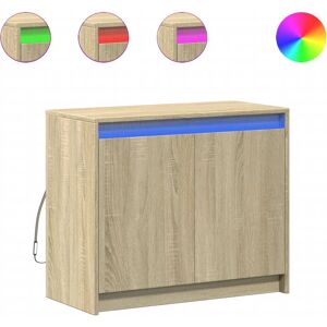 vidaXL Sonoma Eiche Sideboard mit LED - Wohnzimmermöbel vidaXL Sonoma Eiche Sideboard mit LED - Wohnzimmermöbel