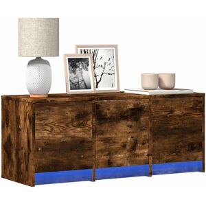 vidaXL Smoked Oak TV Cabinet - 97x34x40 cm - Engineered Wood - TV Unit vidaXL Smoked Oak TV Cabinet - 97x34x40 cm - Engineered Wood - TV Unit