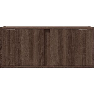 vidaXL 852263 Brown Oak Wall-Mounted TV Cabinet with LED Lights vidaXL 852263 Brown Oak Wall-Mounted TV Cabinet with LED Lights