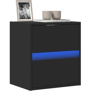 vidaXL 41x31x45 cm Black Wall Cabinet with LED Lights - TV Wall Unit vidaXL 41x31x45 cm Black Wall Cabinet with LED Lights - TV Wall Unit
