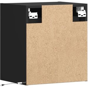 vidaXL TV Wall Cabinet with LED Lights Black 80x31x45 cm - TV cabinet/entertainment centre vidaXL TV Wall Cabinet with LED Lights Black 80x31x45 cm - TV cabinet/entertainment centre
