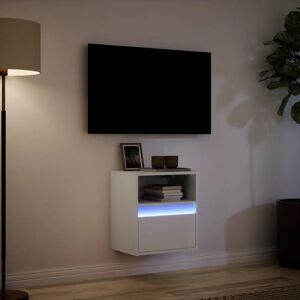vidaXL 852334 White Wall TV Cabinet with LED Lights vidaXL 852334 White Wall TV Cabinet with LED Lights