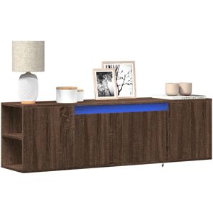 vidaXL TV Wall Cabinet with LED Lights - 2 Drawers - 135x31x39.5 cm vidaXL TV Wall Cabinet with LED Lights - 2 Drawers - 135x31x39.5 cm