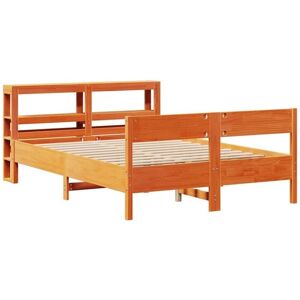 vidaXL Wooden Bed Frame - Rustic Pine, 140x190 cm vidaXL Wooden Bed Frame - Rustic Pine, 140x190 cm