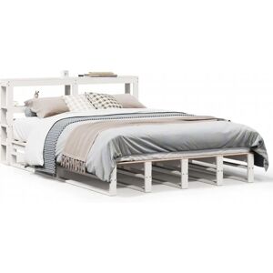 vidaXL Bed Frame White 140x200 cm with Headboard - Bed Type vidaXL Bed Frame White 140x200 cm with Headboard - Bed Type