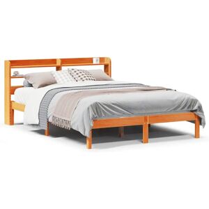 vidaXL Bed Frame 160x200 cm Solid Pine with Headboard - Bed Frame vidaXL Bed Frame 160x200 cm Solid Pine with Headboard - Bed Frame