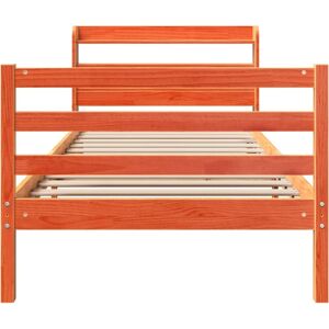 vidaXL Bed Frame with Storage Shelves - Solid Pine Wood 100x200 cm - Bed Type vidaXL Bed Frame with Storage Shelves - Solid Pine Wood 100x200 cm - Bed Type