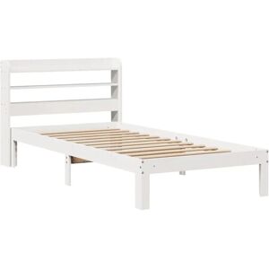 vidaXL Rammemål med nakkestøtte Hvit 140x190 cm Massivt tre Gran - Rammemål vidaXL Rammemål med nakkestøtte Hvit 140x190 cm Massivt tre Gran - Rammemål