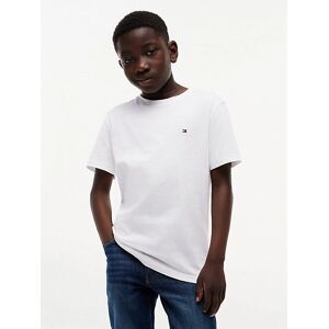 Tommy Hilfiger Hvit Gutt T-skjorte - Flaggbroderi, Rund hals, 12 år Tommy Hilfiger Hvit Gutt T-skjorte - Flaggbroderi, Rund hals, 12 år