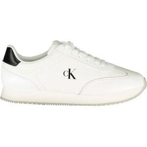 Calvin Klein Jeans YM0YM01187 Witte Lederen Casual Sneakers - Sneakers Calvin Klein Jeans YM0YM01187 Witte Lederen Casual Sneakers - Sneakers