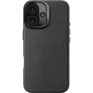 Coque en Cuir Résistante aux Chocs MagSafe pour iPhone 16 - Noir Coque en Cuir Résistante aux Chocs MagSafe pour iPhone 16 - Noir