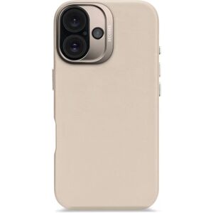 Coque en cuir Decoded pour iPhone 16 - Beige Coque en cuir Decoded pour iPhone 16 - Beige