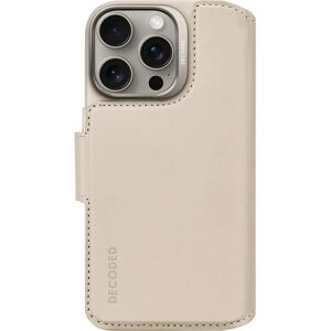 Decoded Portefeuille détachable en cuir pour iPhone 16 Pro Beige Decoded Portefeuille détachable en cuir pour iPhone 16 Pro Beige