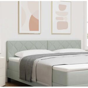 Vidaxl Lichtgrijze Fluwelen Diamantblokken Hoofdbord - Hoofdbord Vidaxl Lichtgrijze Fluwelen Diamantblokken Hoofdbord - Hoofdbord