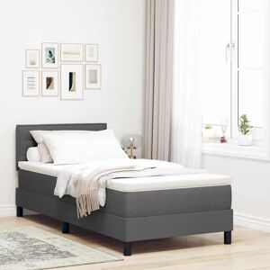 VidaXL Dark Gray Fabric 90x190 Cm Bed - Bed VidaXL Dark Gray Fabric 90x190 Cm Bed - Bed