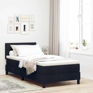 Vidaxl Schwarzes Stoffbett mit Boxspring - Bett mit Boxspring Vidaxl Schwarzes Stoffbett mit Boxspring - Bett mit Boxspring