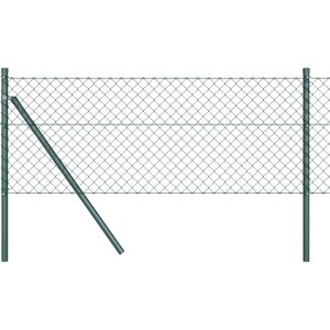 Vidaxl Green Galvanized Steel Mesh Fence - Garden Boundary Vidaxl Green Galvanized Steel Mesh Fence - Garden Boundary