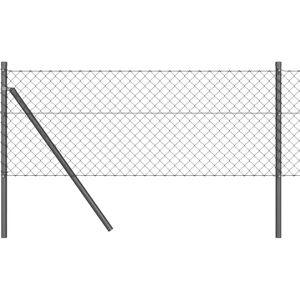 Vidaxl Steel Mesh Fence Gray - Fence Panel Set Vidaxl Steel Mesh Fence Gray - Fence Panel Set