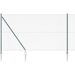VidaXL Garden Fence Galvanised Steel - Fence VidaXL Garden Fence Galvanised Steel - Fence