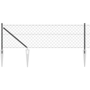 Vidaxl Zinc Steel Fence Post Set - Fence Vidaxl Zinc Steel Fence Post Set - Fence