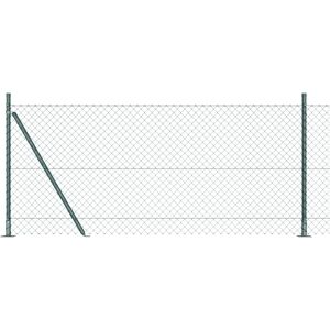 Vidaxl Green Metal Chain Link Fence - Garden Outdoor Barrier Vidaxl Green Metal Chain Link Fence - Garden Outdoor Barrier