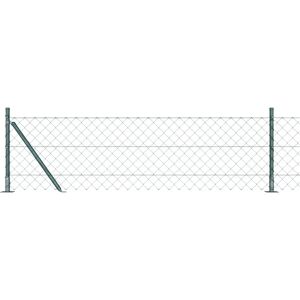 Valla de alambre Vidaxl con postes con brida de acero galvanizado - Fence Valla de alambre Vidaxl con postes con brida de acero galvanizado - Fence