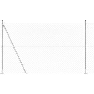 Vidaxl Galvanized Steel Chain Link Fence - Outdoor Security Barrier Vidaxl Galvanized Steel Chain Link Fence - Outdoor Security Barrier