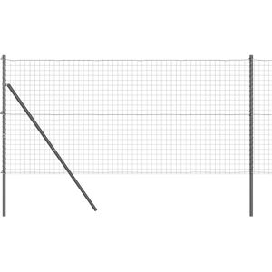 vidaXL Metal Gray Garden Fence - Euro Com Postes vidaXL Metal Gray Garden Fence - Euro Com Postes