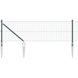 VidaXL Green Galvanized Steel Fence - Fence VidaXL Green Galvanized Steel Fence - Fence