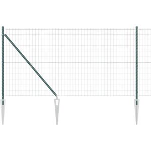 vidaXL Garden Fence with Galvanized Steel Posts - Durable Green Barrier vidaXL Garden Fence with Galvanized Steel Posts - Durable Green Barrier