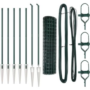 vidaXL Steel Garden Fence - Green - 10 x 1 m vidaXL Steel Garden Fence - Green - 10 x 1 m