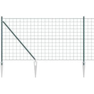 vidaXL Garden Fence Set of 2 Rectangular Green Metal vidaXL Garden Fence Set of 2 Rectangular Green Metal