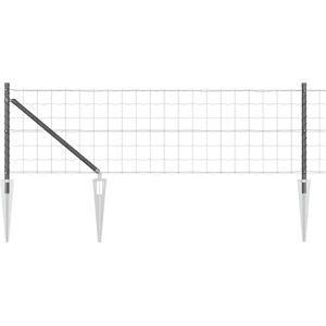 vidaXL Stahl Grau Gartenzaun - Zaun vidaXL Stahl Grau Gartenzaun - Zaun