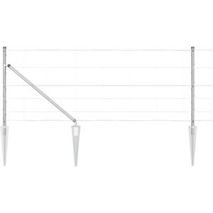 vidaXL Fence - Galvanized Steel - Gray - Robust & Stylish - Outdoor Use vidaXL Fence - Galvanized Steel - Gray - Robust & Stylish - Outdoor Use