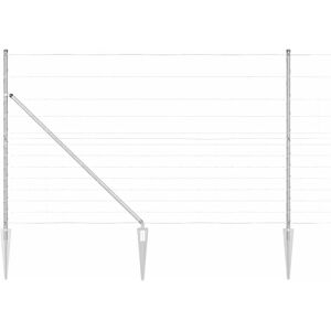 vidaXL Steel Fence - Durable Gray Galvanized Steel - Fence for Garden & Farm vidaXL Steel Fence - Durable Gray Galvanized Steel - Fence for Garden & Farm