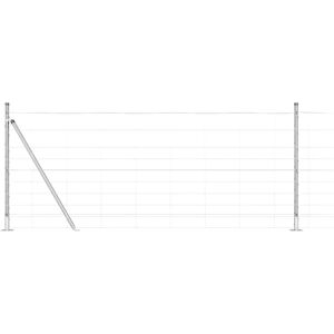 vidaXL Fence Gray Steel Galvanized - Fence vidaXL Fence Gray Steel Galvanized - Fence