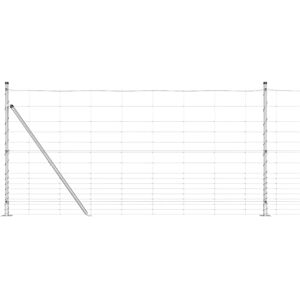 vidaXL Steel Garden Fence - Durable Gray Outdoor Barrier vidaXL Steel Garden Fence - Durable Gray Outdoor Barrier