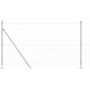 vidaXL Garden Fence 1.4x25 m, Galvanized Steel, 13 pcs - garden fence vidaXL Garden Fence 1.4x25 m, Galvanized Steel, 13 pcs - garden fence