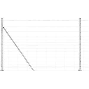 VidaXL 1.6m Galvanized Steel Fence - Durable Outdoor Barrier VidaXL 1.6m Galvanized Steel Fence - Durable Outdoor Barrier