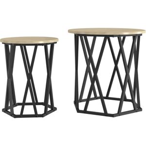VidaXL Side Tables 2 Pieces Sonoma Oak - Side Tables VidaXL Side Tables 2 Pieces Sonoma Oak - Side Tables