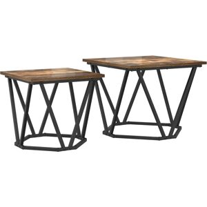 vidaXL 2 pcs. Side Table Set Smoked Oak - Side Table vidaXL 2 pcs. Side Table Set Smoked Oak - Side Table