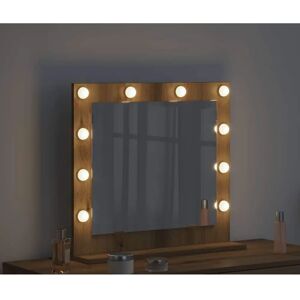 VidaXL Holz Spiegel mit LED - Wandmontage, Modernes Design VidaXL Holz Spiegel mit LED - Wandmontage, Modernes Design