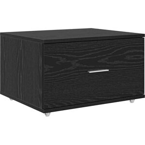 vidaXL Black Oak Drawer Cabinet - Compact Storage Furniture vidaXL Black Oak Drawer Cabinet - Compact Storage Furniture