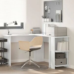Vidaxl White Corner Desk - Engineered Wood - Large Storage - Office Furniture Vidaxl White Corner Desk - Engineered Wood - Large Storage - Office Furniture