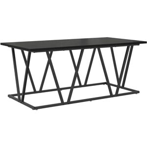 vidaXL Black Oak Coffee Table - 100x50x40 cm Minimalist, Solid Wood & Metal vidaXL Black Oak Coffee Table - 100x50x40 cm Minimalist, Solid Wood & Metal