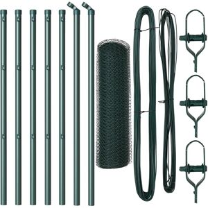 vidaXL Steel Hexagon Fence 10 x 0.4 m Green - Fence vidaXL Steel Hexagon Fence 10 x 0.4 m Green - Fence