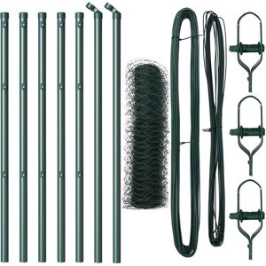 vidaXL Hexagonal Fence Green 0.8x10 m Steel - Fence vidaXL Hexagonal Fence Green 0.8x10 m Steel - Fence