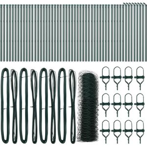 VidaXL Green Metal Garden Fence Set - Garden Fence Set VidaXL Green Metal Garden Fence Set - Garden Fence Set